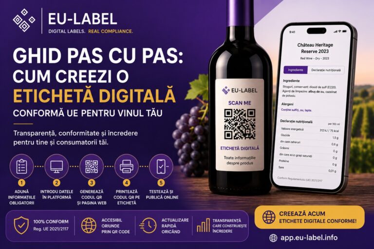 Cum Creezi o Etichetă Digitală Conformă UE pentru Vinul Tău